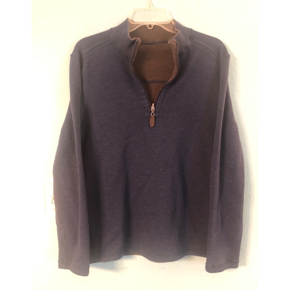Jachs NY Men's Sweater Size‎ L Blue Zip up